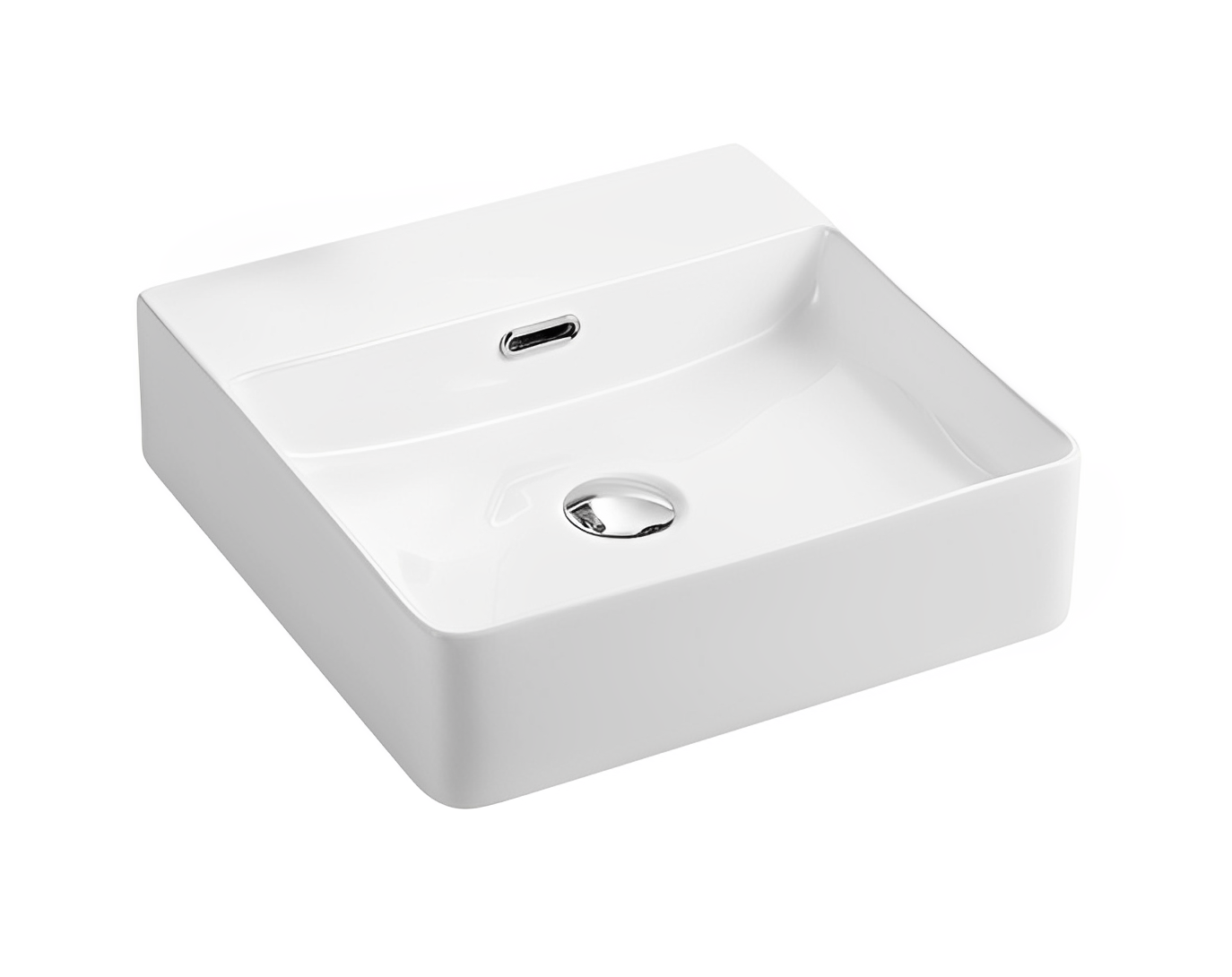 POSEIDON WALL HUNG / ABOVE COUNTER BASIN GLOSS WHITE 420MM