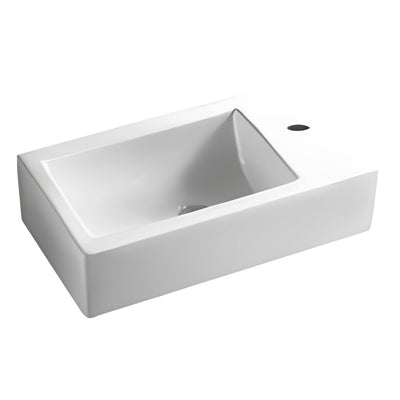 POSEIDON WALL HUNG BASIN GLOSS WHITE 455MM