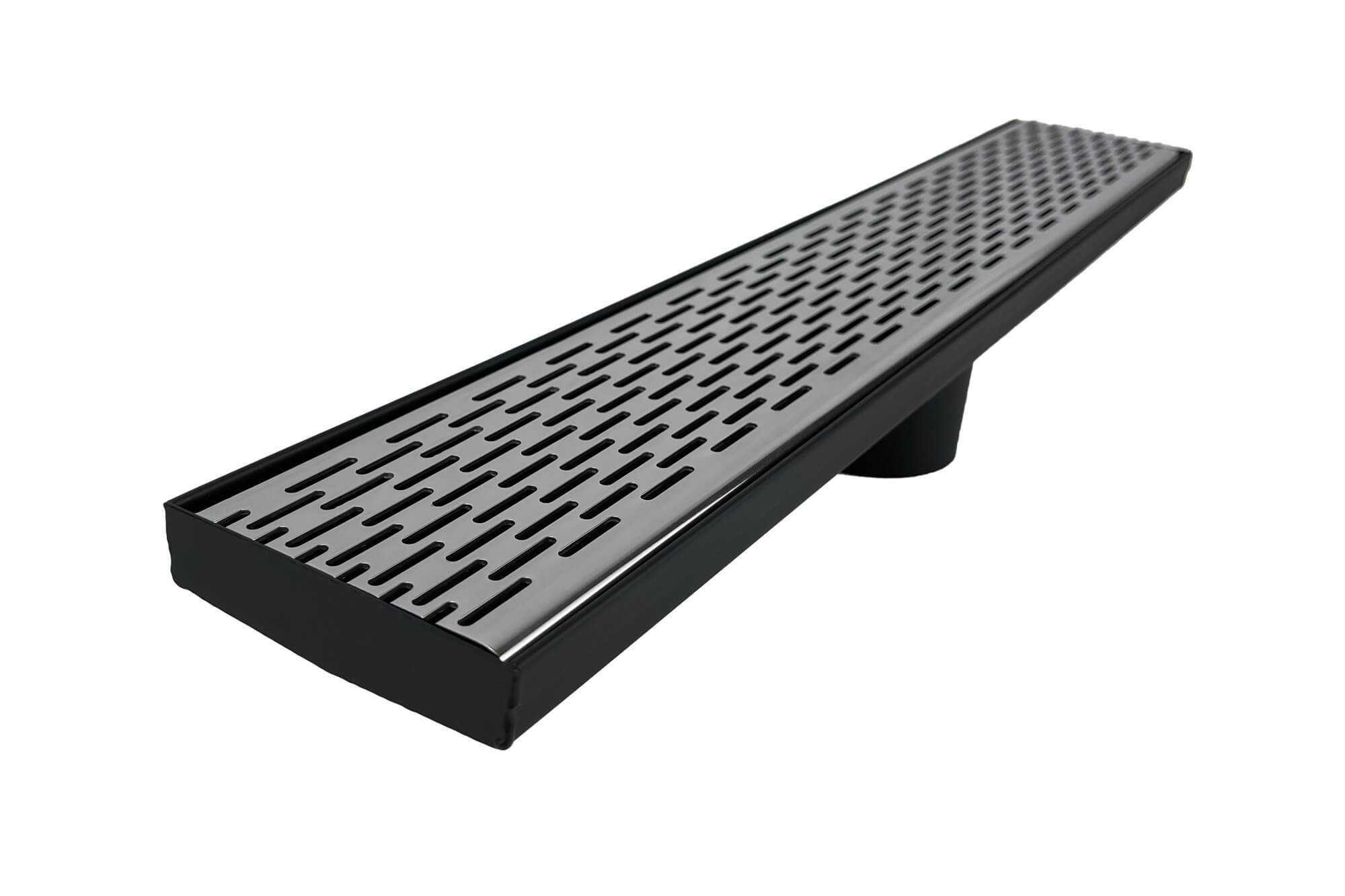 GRATES2GO POLISHED CHROME BRICK PATTERN DRAIN 1000MM LENGTH (CUSTOM AVAILABLE)