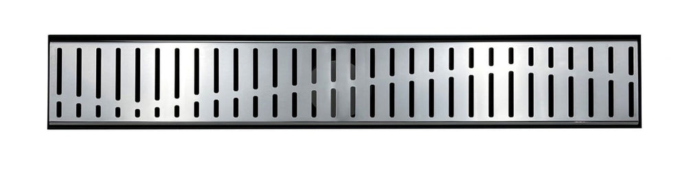 GRATES2GO POLISHED CHROME FLOW PATTERN DRAIN 1000MM LENGTH (CUSTOM AVAILABLE)
