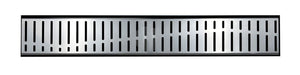 GRATES2GO POLISHED CHROME FLOW PATTERN DRAIN 1000MM LENGTH (CUSTOM AVAILABLE)