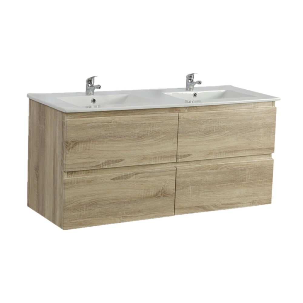 POSEIDON WHITE OAK 1500MM WALL HUNG VANITY