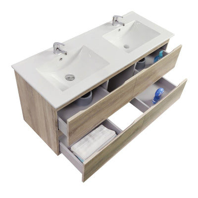 POSEIDON WHITE OAK 1500MM WALL HUNG VANITY