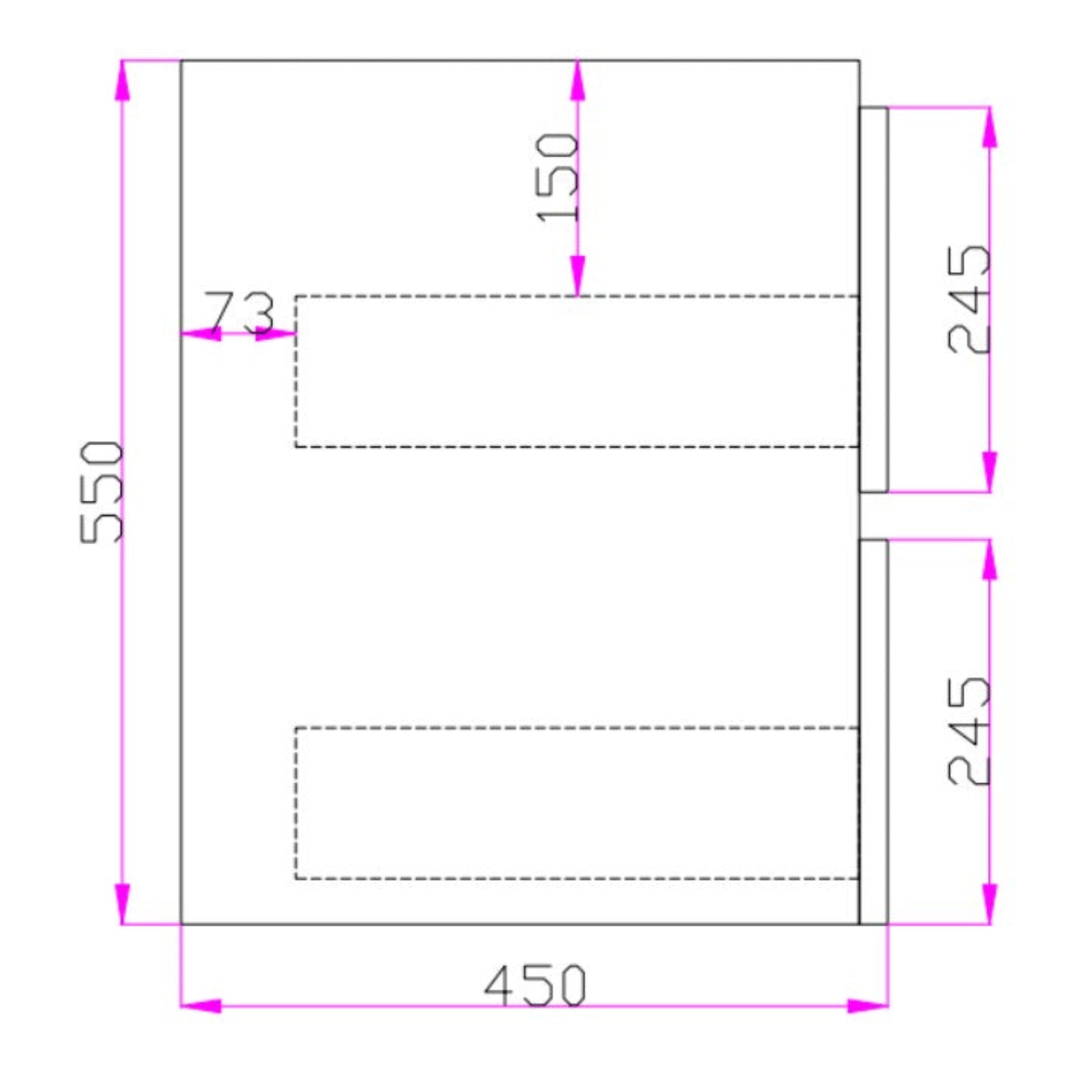 POSEIDON QUBIST DARK OAK 750MM WALL HUNG VANITY