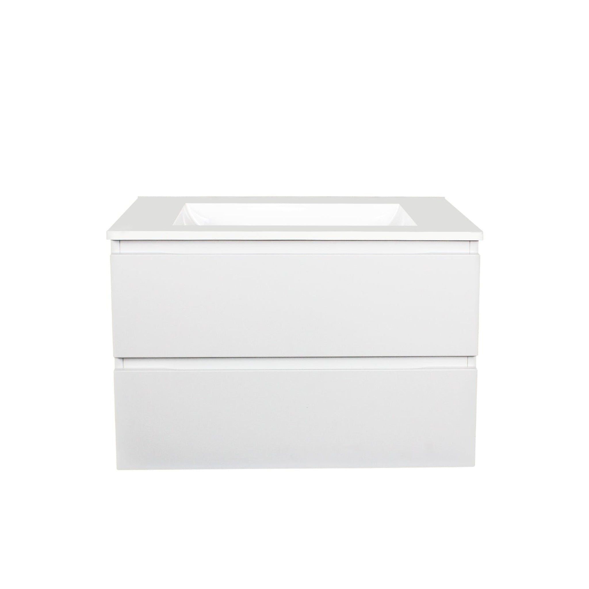 POSEIDON QUBIST WALL HUNG VANITY MATTE WHITE 900MM