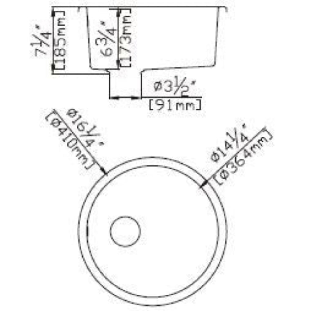 POSEIDON UNDERMOUNT KITCHEN SINK MATTE BLACK 410MM