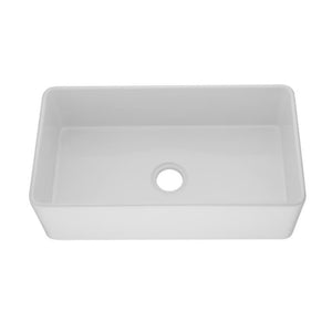 POSEIDON QUARTZ UNDERMOUNT KITCHEN SINK MATTE WHITE 838MM