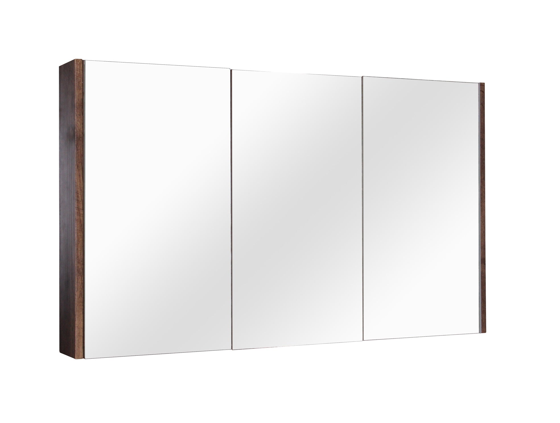 POSEIDON DARK OAK QUBIST MIRROR SHAVING CABINETS 1500MM