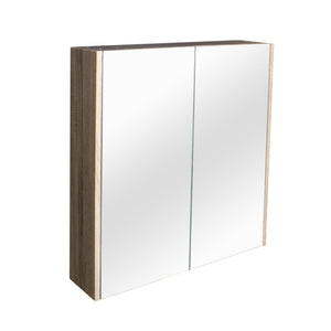 POSEIDON QUBIST WHITE OAK MIRROR SHAVING CABINET 600X720MM