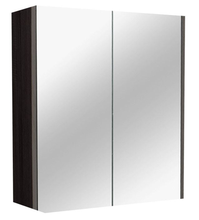 POSEIDON QUBIST DARK GREY MIRROR SHAVING CABINETS (AVAILABLE IN 600MM, 750MM AND 900MM)
