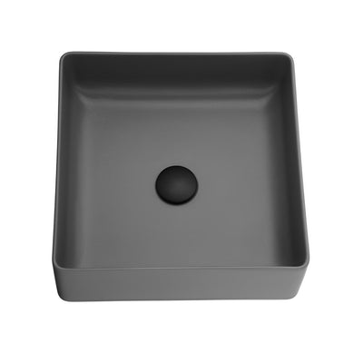 POSEIDON QUARTZ ART BASIN MATTE BLACK 380MM