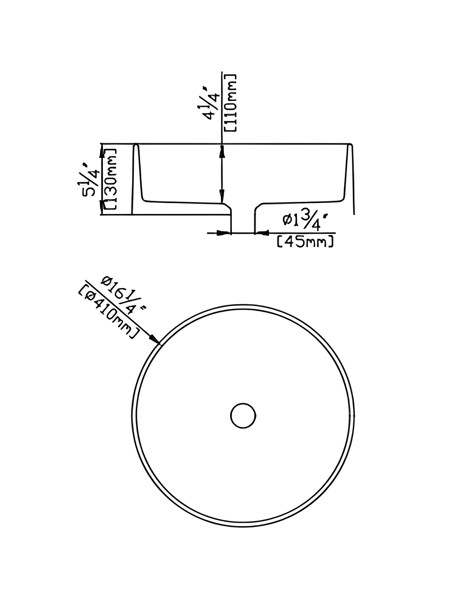 POSEIDON QUARTZ ART BASIN MATTE GREY 410MM