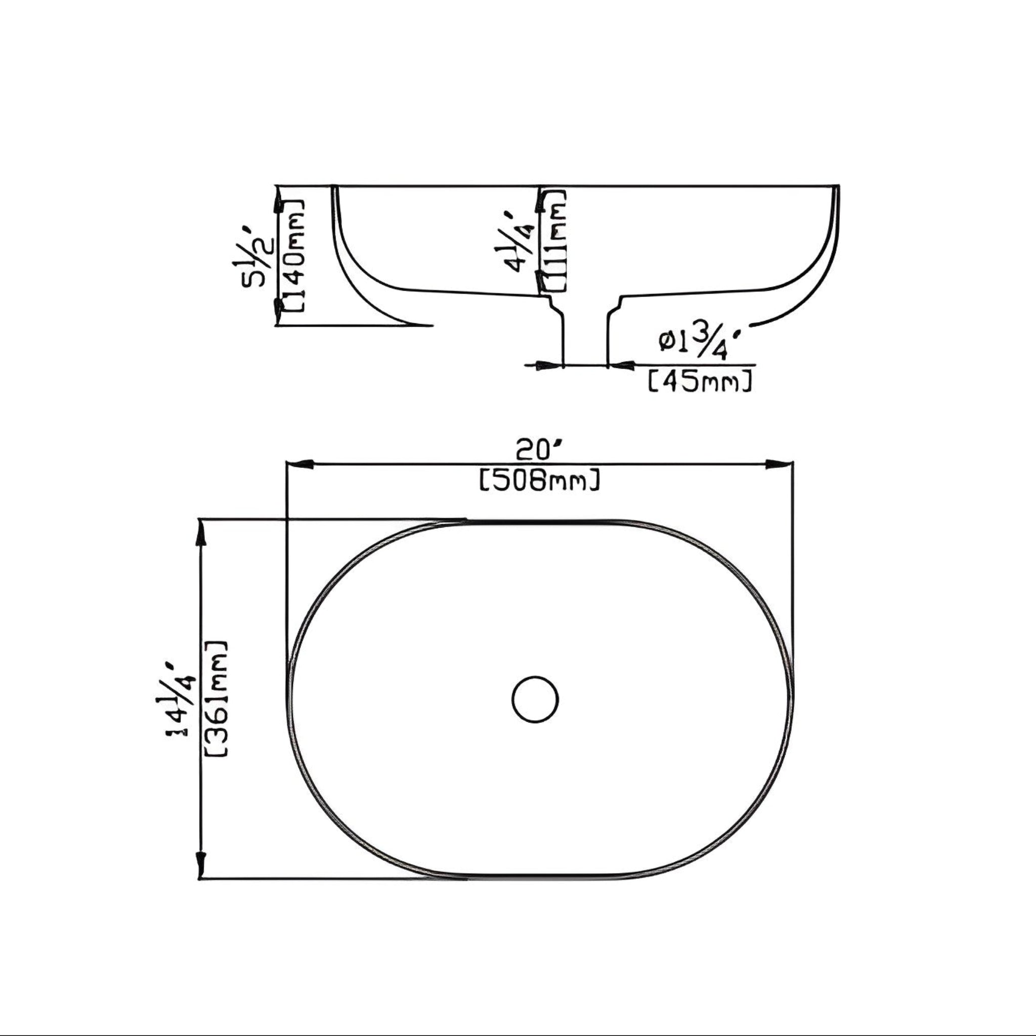 POSEIDON QUARTZ ART BASIN MATTE GREY 508MM