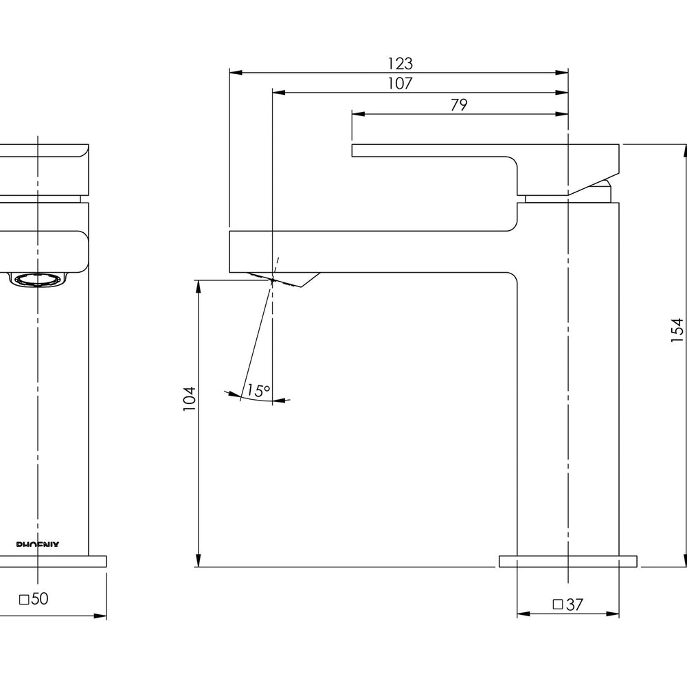 PHOENIX RADII BASIN MIXER CHROME