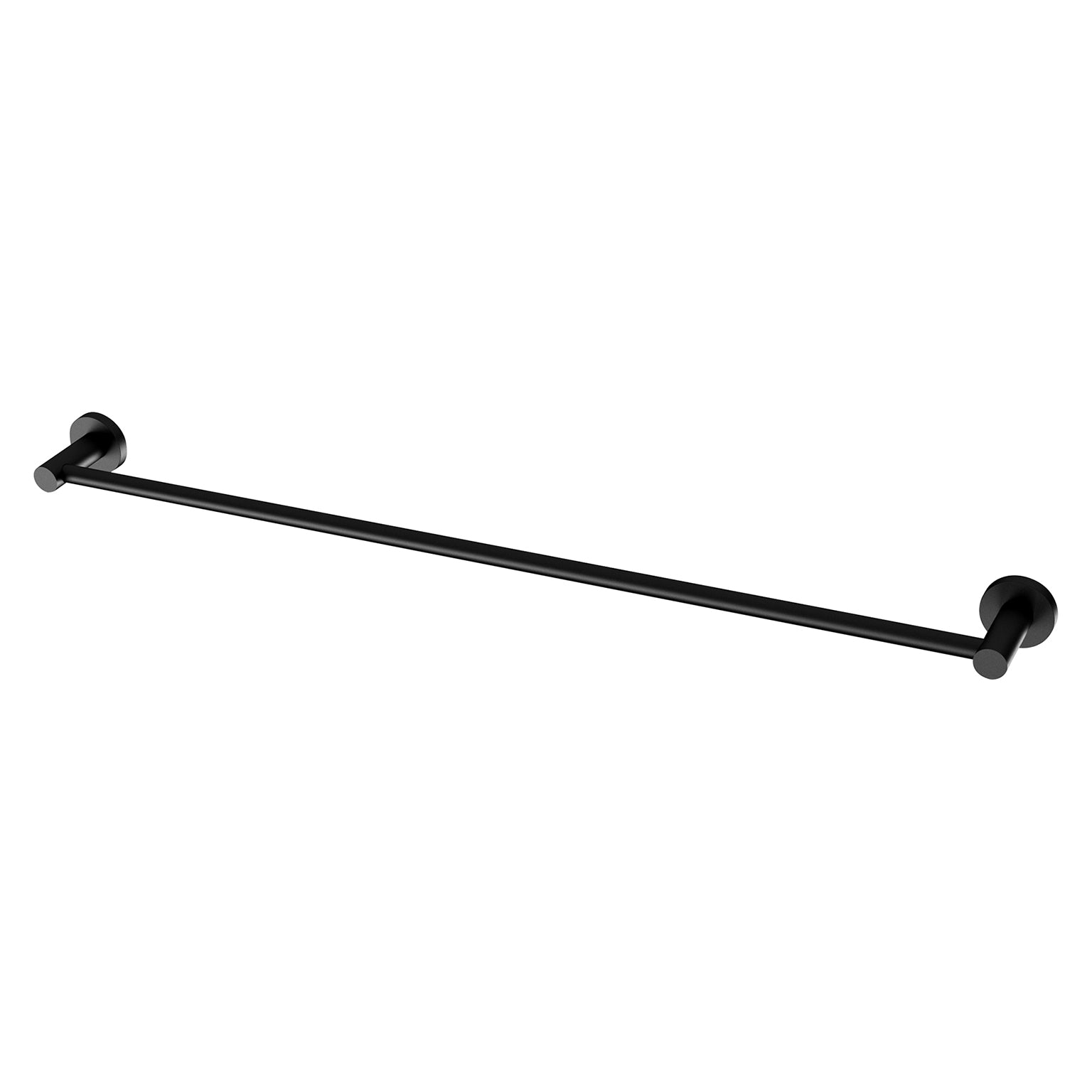 PHOENIX RADII SINGLE NON-HEATED TOWEL RAIL ROUND PLATE MATTE BLACK 800MM