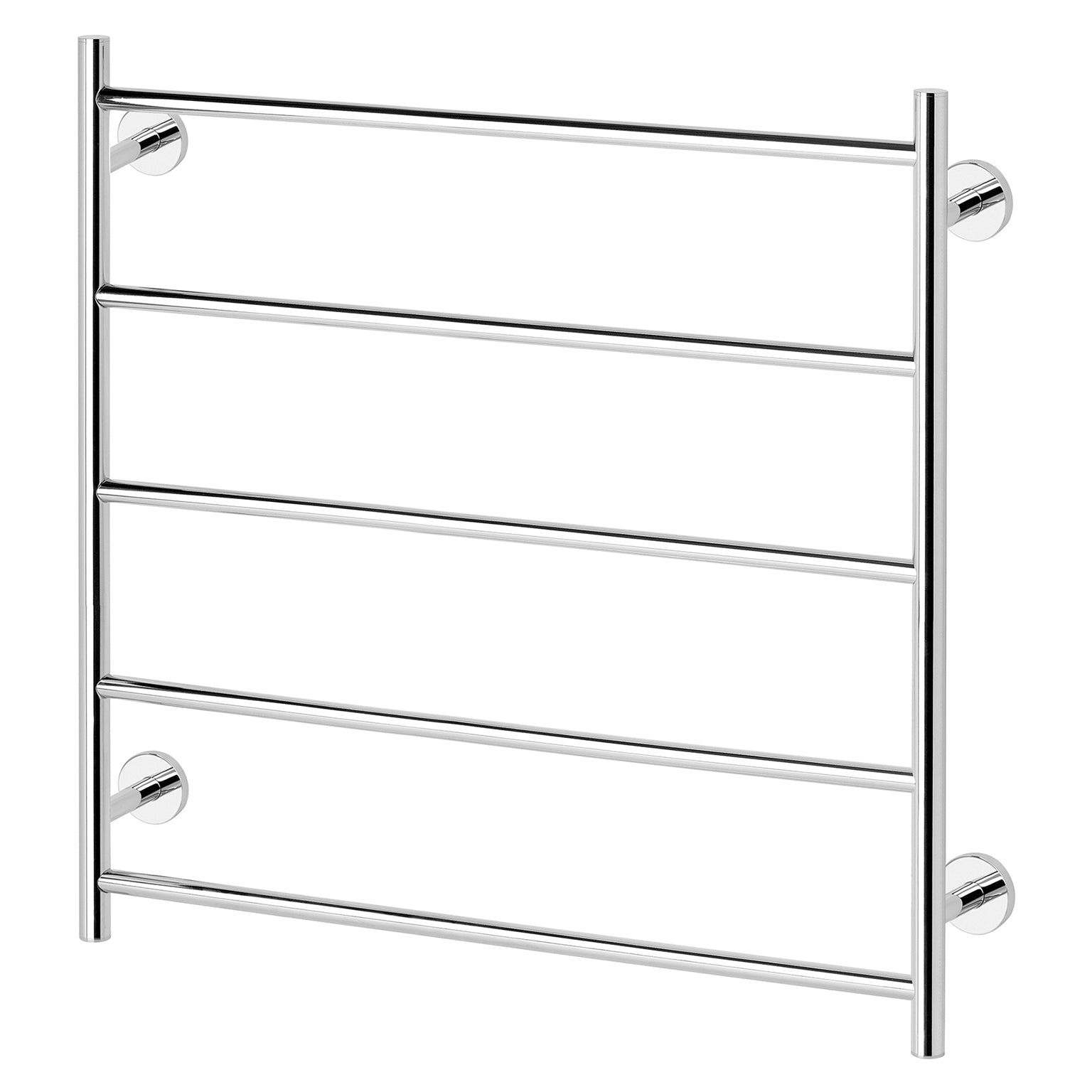 PHOENIX RADII NON-HEATED TOWEL LADDER ROUND PLATE CHROME 750MM X 740MM