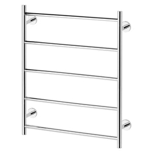 PHOENIX RADII 5-BARS ROUND HEATED TOWEL LADDER W/ ROUND PLATE CHROME 550MM