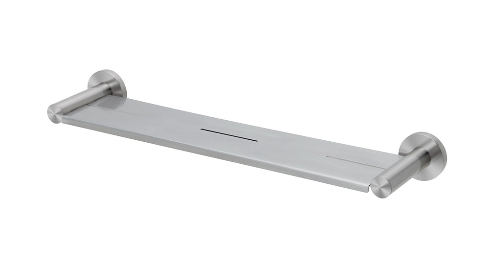 PHOENIX RADII SHOWER SHELF ROUND PLATE SILVER GREY 424MM