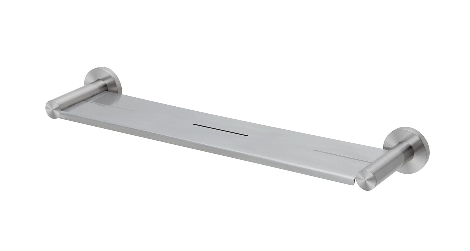 PHOENIX RADII SHOWER SHELF ROUND PLATE SILVER GREY 424MM