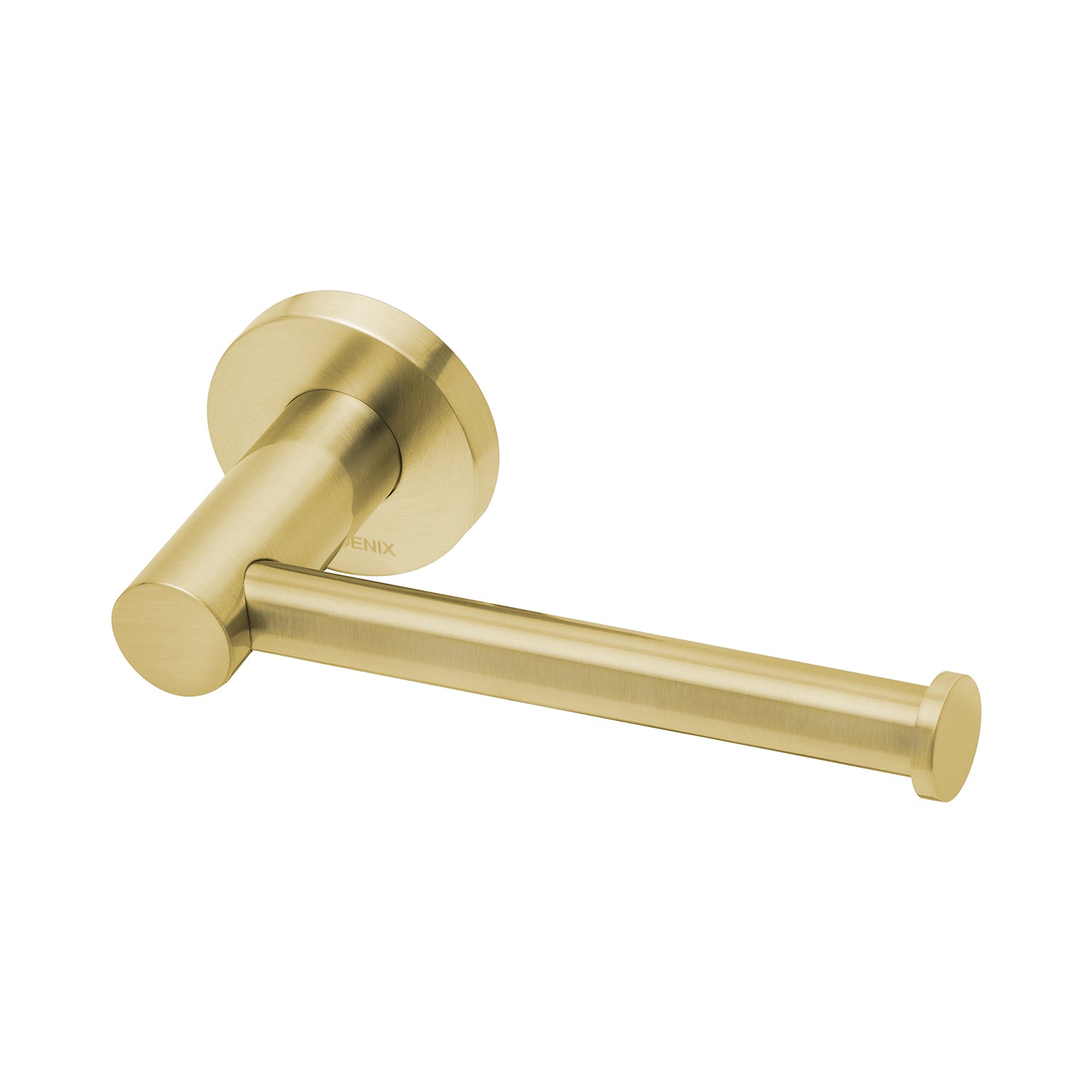PHOENIX RADII TOILET ROLL HOLDER ROUND PLATE BRUSHED GOLD 138MM