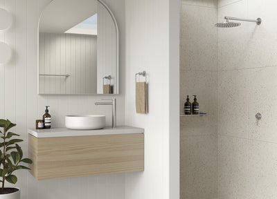 PHOENIX RADII HAND TOWEL HOLDER ROUND PLATE SILVER GREY 210MM