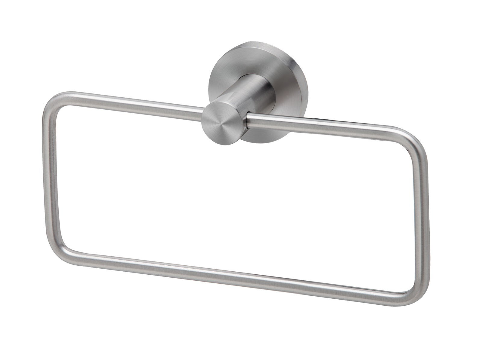 PHOENIX RADII HAND TOWEL HOLDER ROUND PLATE SILVER GREY 210MM