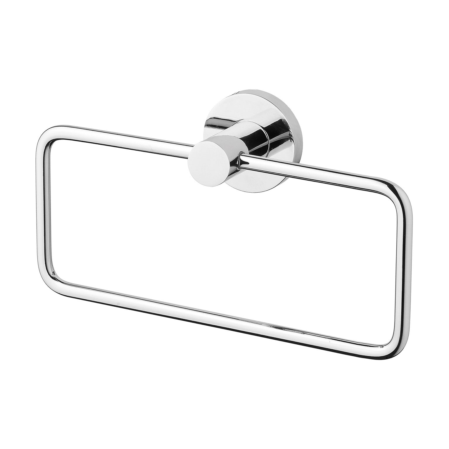 PHOENIX RADII HAND TOWEL HOLDER ROUND PLATE CHROME 210MM