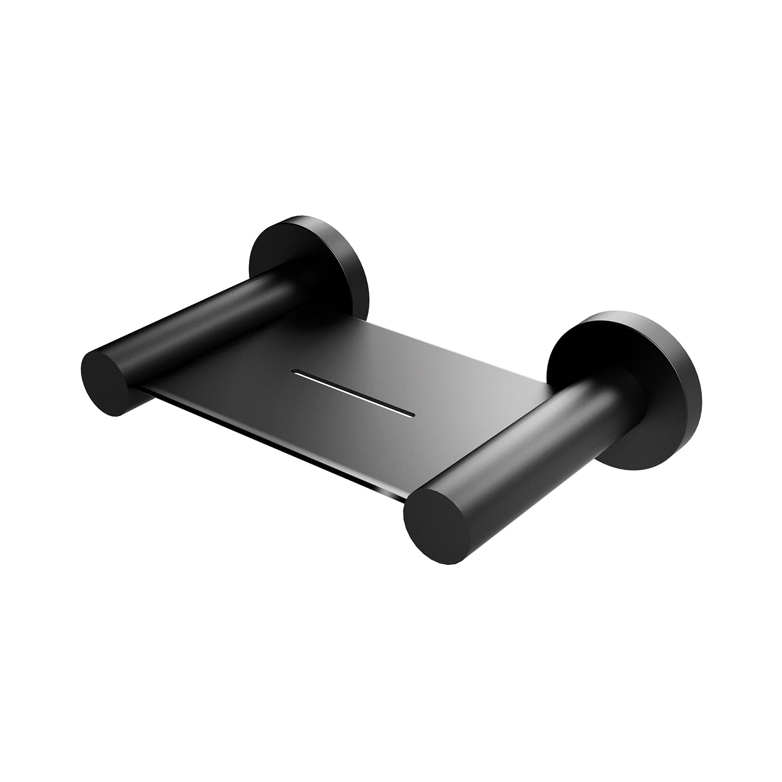 PHOENIX RADII SOAP DISH ROUND PLATE MATTE BLACK 140MM