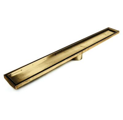 RADIANT HEATING TILE INSERT OUTLETS 800MM BRUSHED GOLD 38MM AND 74MM