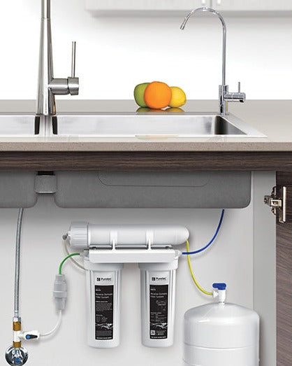 PURETEC LEAD FREE HIGH LOOP DESIGNER FAUCET WITH REVERSE OSMOSIS DUAL FILTER