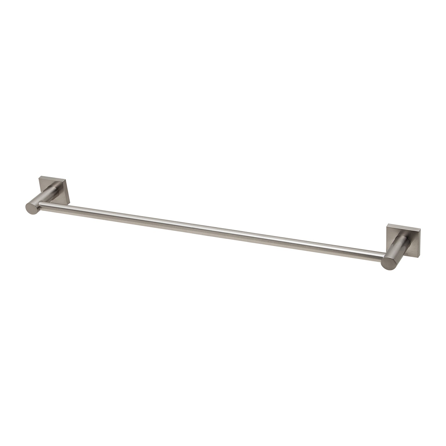 PHOENIX RADII SINGLE NON-HEATED TOWEL RAIL SQUARE BRUSHED NICKEL 600MM AND 800MM