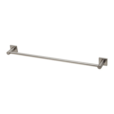 PHOENIX RADII SINGLE NON-HEATED TOWEL RAIL SQUARE BRUSHED NICKEL 600MM AND 800MM