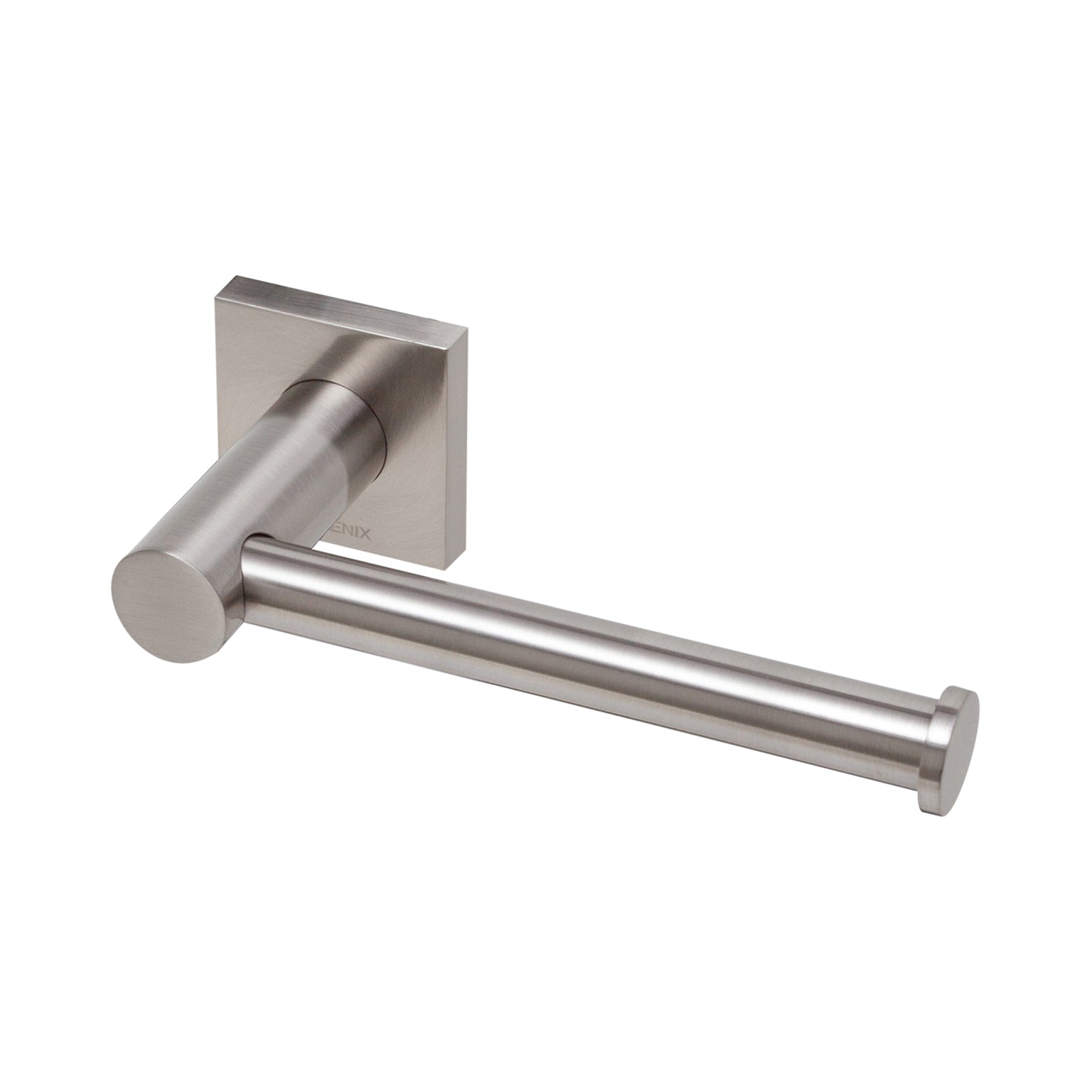 PHOENIX RADII TOILET ROLL HOLDER SQUARE PLATE BRUSHED NICKEL 138MM