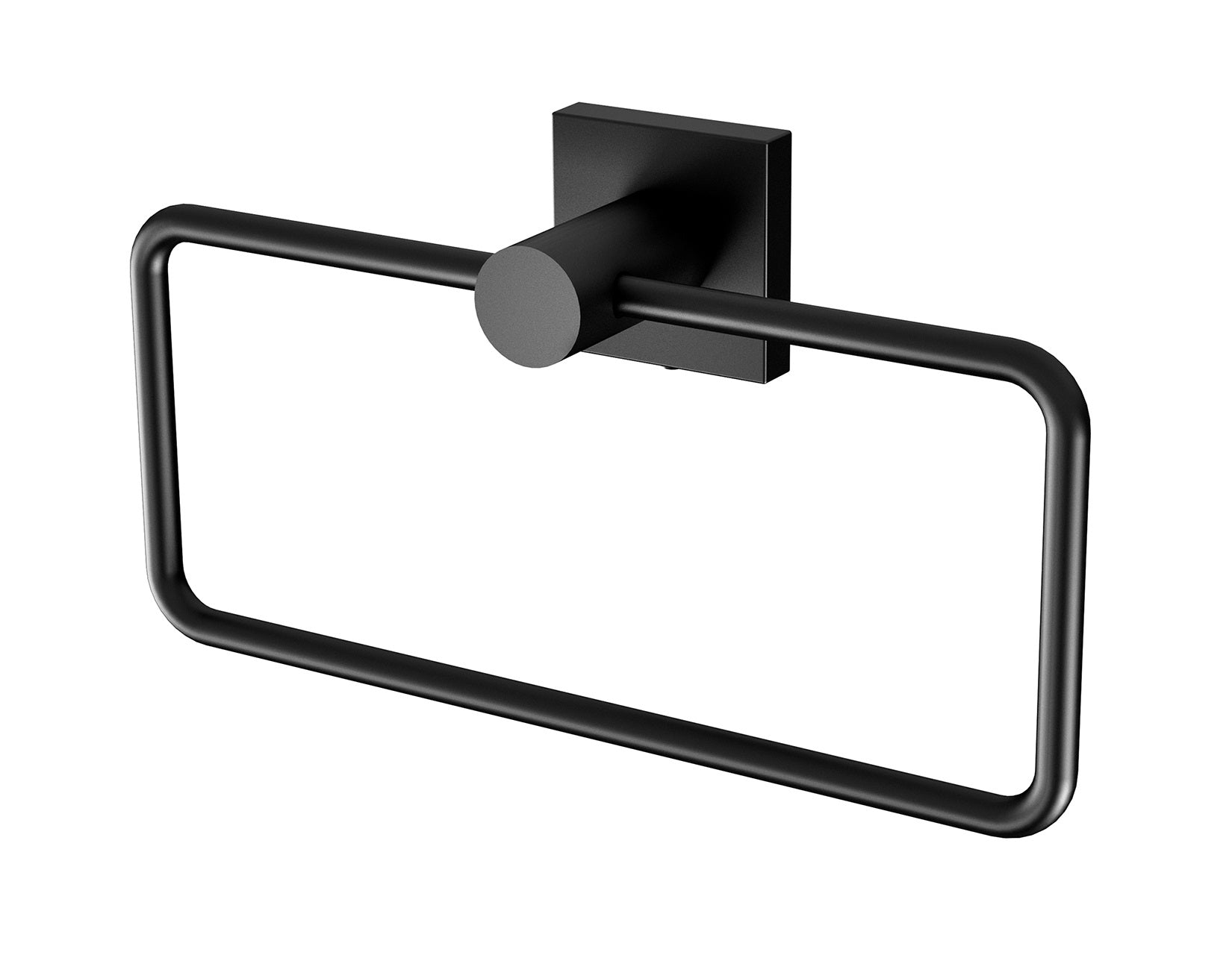 PHOENIX RADII HAND TOWEL HOLDER SQUARE PLATE MATTE BLACK 210MM