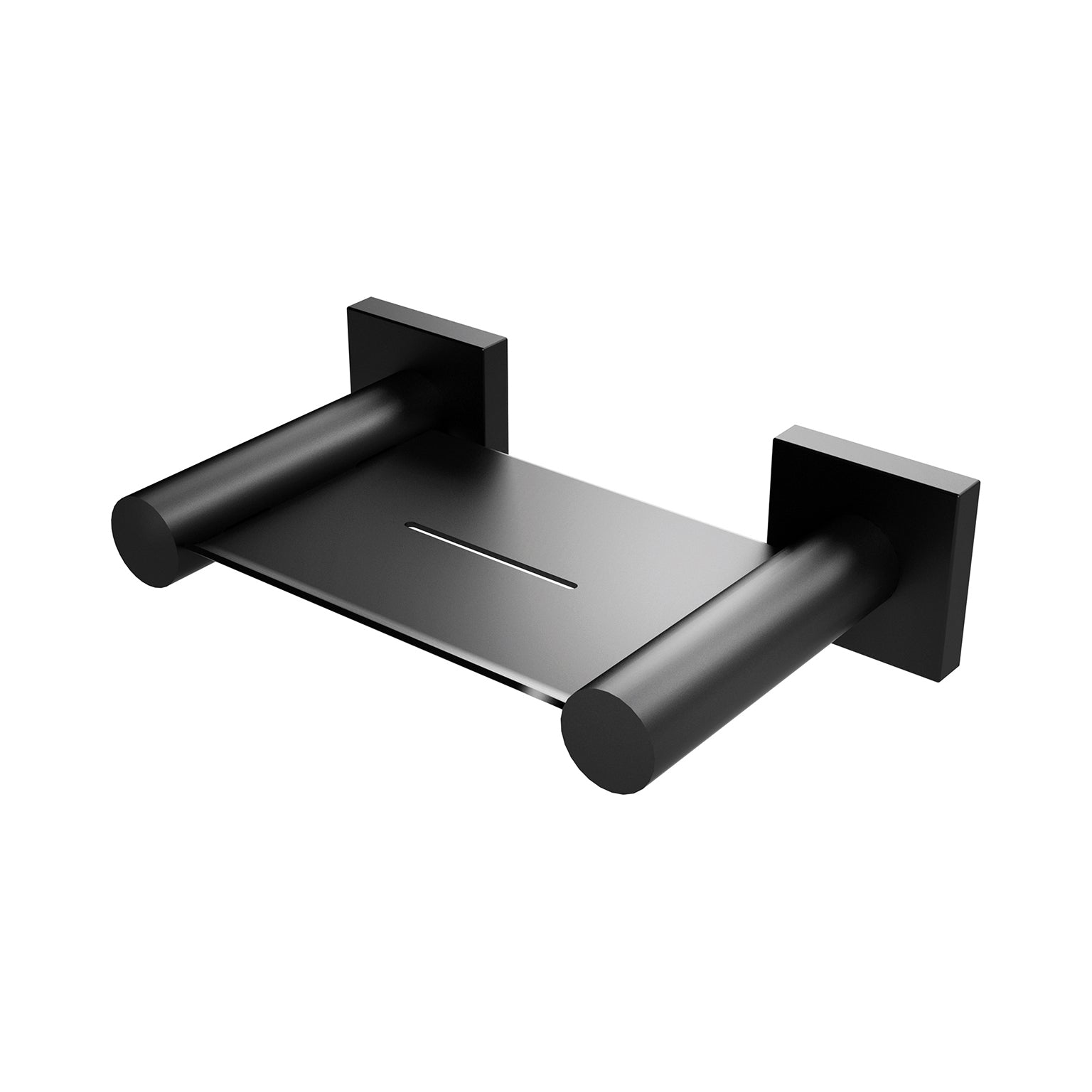 PHOENIX RADII SOAP DISH SQUARE PLATE MATTE BLACK 140MM