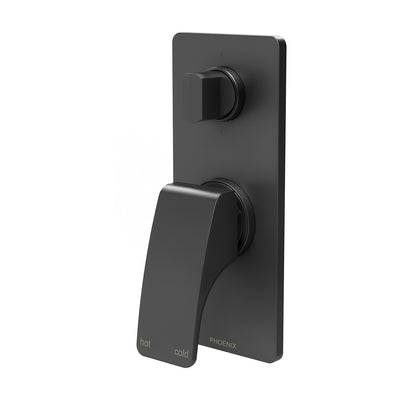 PHOENIX RUSH SHOWER / BATH DIVERTER MIXER MATTE BLACK