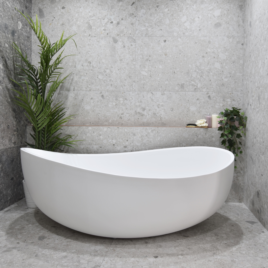 ENFLAIR WAVE FREESTANDING BATHTUB MATTE WHITE 1800MM