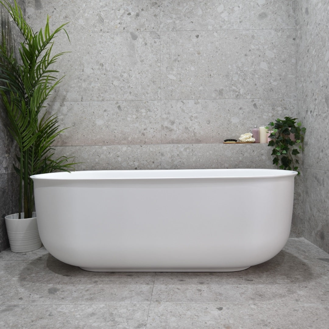 CETO MAYFAIR CLASSIC FREESTANDING BATHTUB MATTE WHITE 1700MM