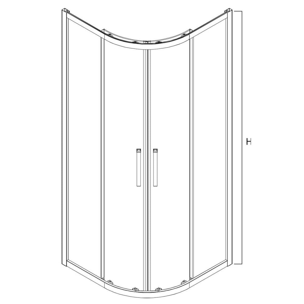 SERPENTI CURVED DOUBLE SLIDING SHOWER SCREEN