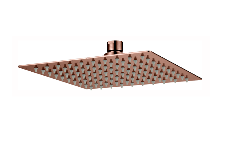 HELLYCAR STAINLESS STEEL SHOWER HEAD ROSE GOLD 200MM