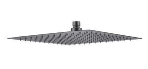 HELLYCAR STAINLESS STEEL SHOWER HEAD 300MM BRUSHED GUN METAL