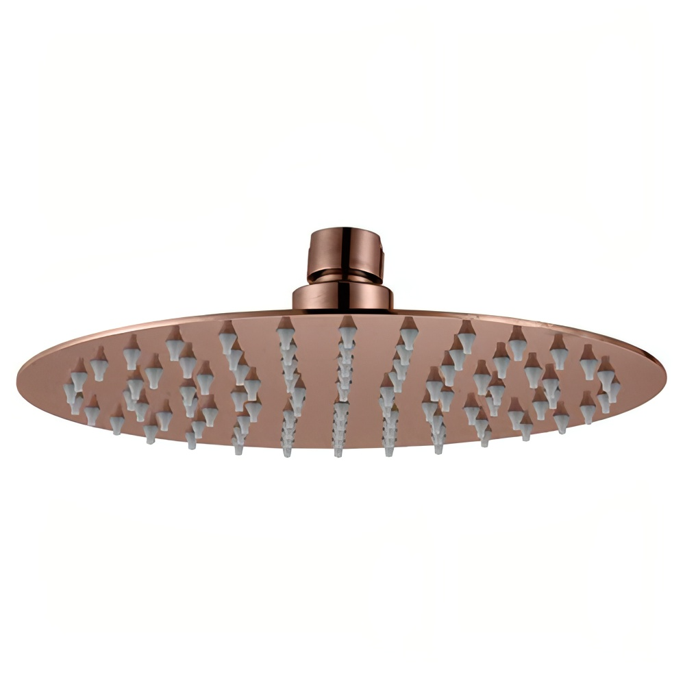 HELLYCAR ROUND STAINLESS STEEL SHOWER HEAD ROSE GOLD 200MM