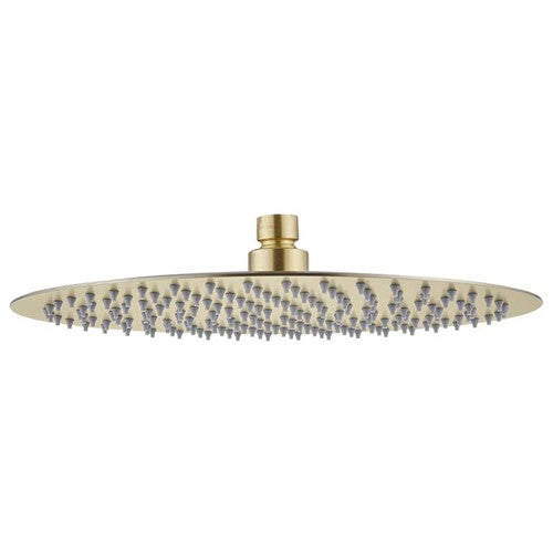 HELLYCAR STAINLESS STEEL SHOWER HEAD ROUND BRUSHED GOLD 300MM
