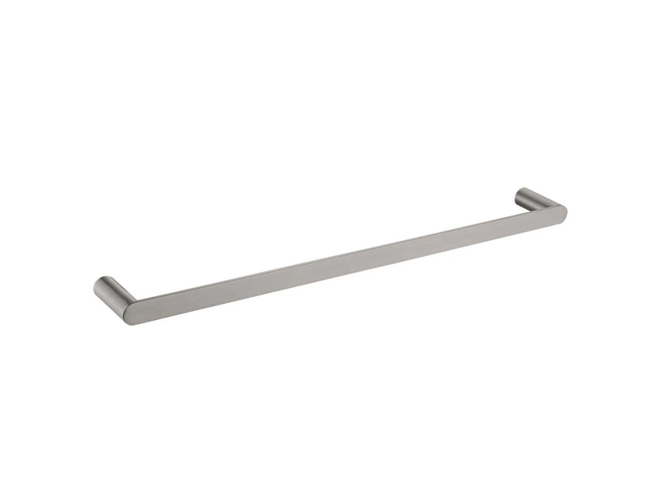 TAPART SLEEK SINGLE NON-HEATED TOWEL RAIL BRUSHED NICKEL 600MM AND 800MM
