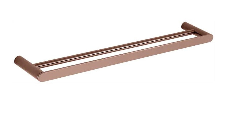 TAPART SLEEK DOUBLE NON-HEATED TOWEL RAIL ROSE GOLD 600MM AND 800MM