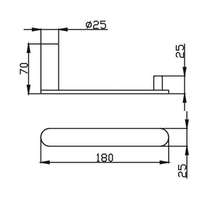 TAPART SLEEK TOILET ROLL HOLDER ROSE GOLD 180MM