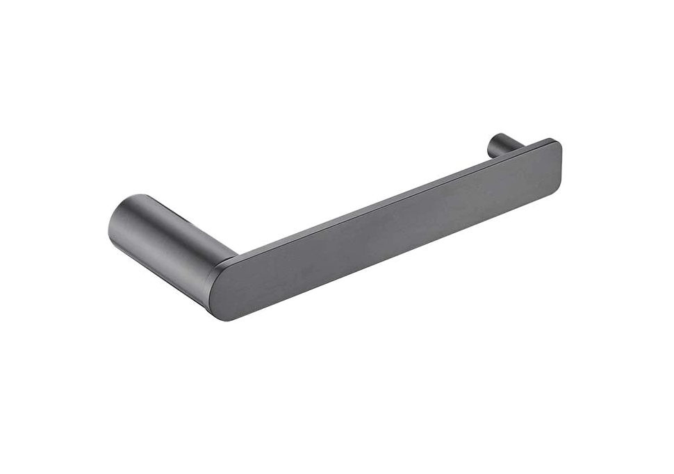 TAPART SLEEK TOILET ROLL HOLDER BRUSHED GUN METAL 180MM