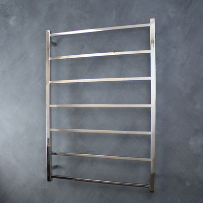 RADIANT HEATING 7-BARS SQUARE NON-HEATED TOWEL RAIL CHROME 800MM