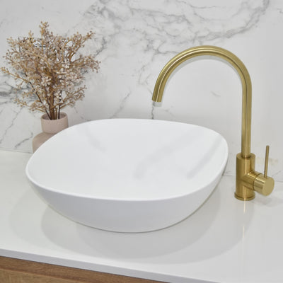 ENFLAIR ROLO ABOVE COUNTER BASIN MATTE WHITE 430MM