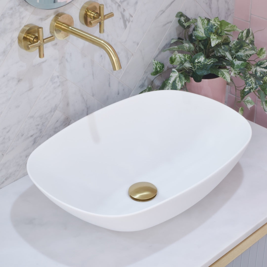 ENFLAIR ROLO ABOVE COUNTER BASIN MATTE WHITE 540MM